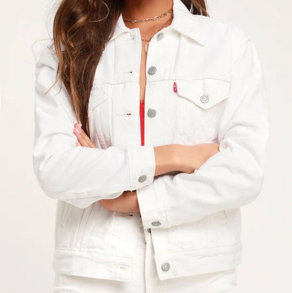 Levi's The Trucker Denim Jacket- white size: large